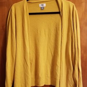 Gold Open Front Sweater